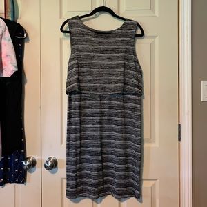 Comfortable nursing dress black and white